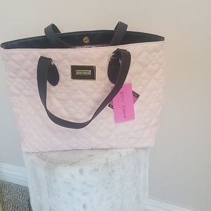 Betsey Johnson Pink & black Shoder Bag